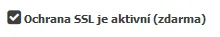 Potvrzení aktivní ochrany SSL v administraci Eshop-rychle.cz
