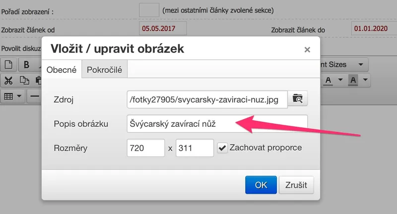 ALT popisek u obrázku