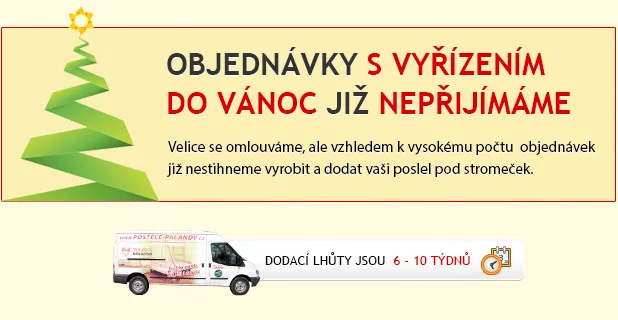 Banner - nestihneme do Vánoc dodat