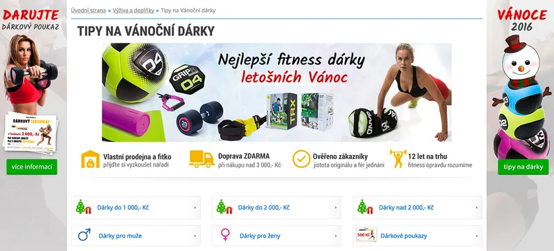 Vánoční banner v e-shopu