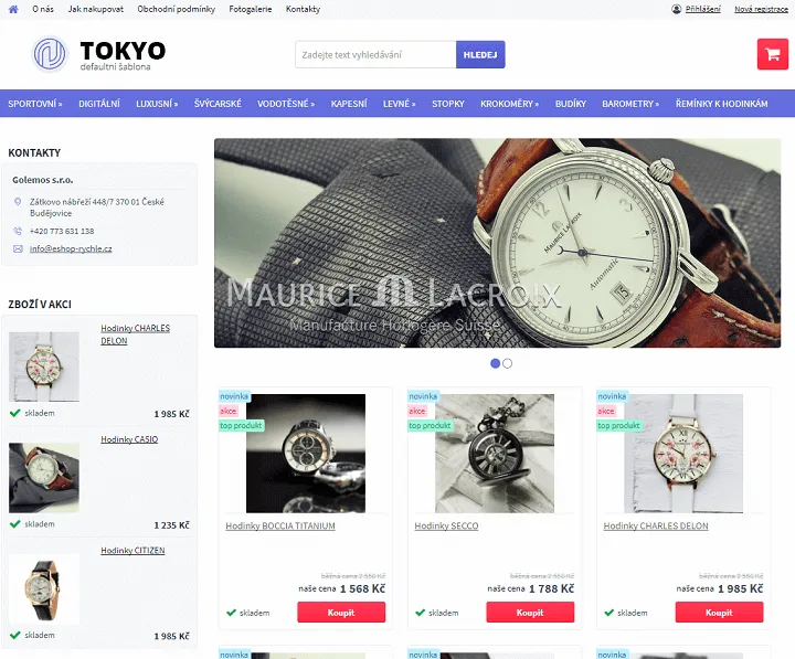 Náhled šablony Tokyo - Eshop-rychle