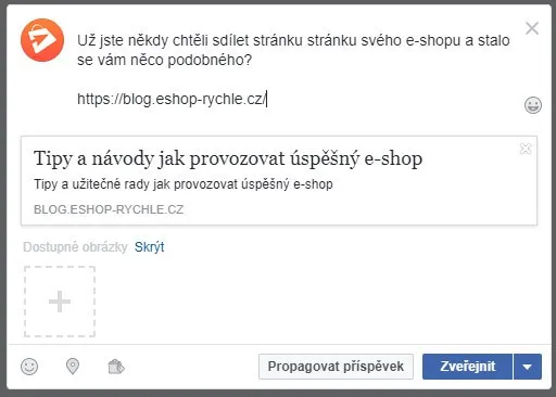 Sdílení článku na Facebooku bez Open Graph (OG)