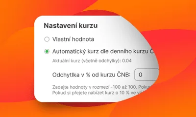 Přinášíme automatickou aktualizaci bankovního kurzu pro přepočet druhé měny